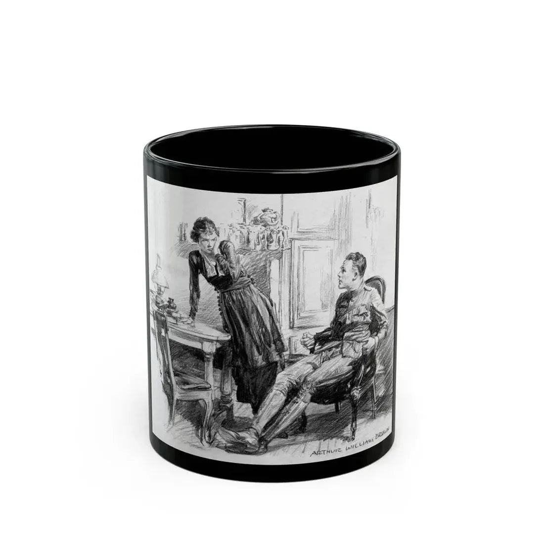 From Baseball to Boches, Collier's magazine interior illustration, May 11, 1918 - Black Coffee Mug - Go Mug Yourself
