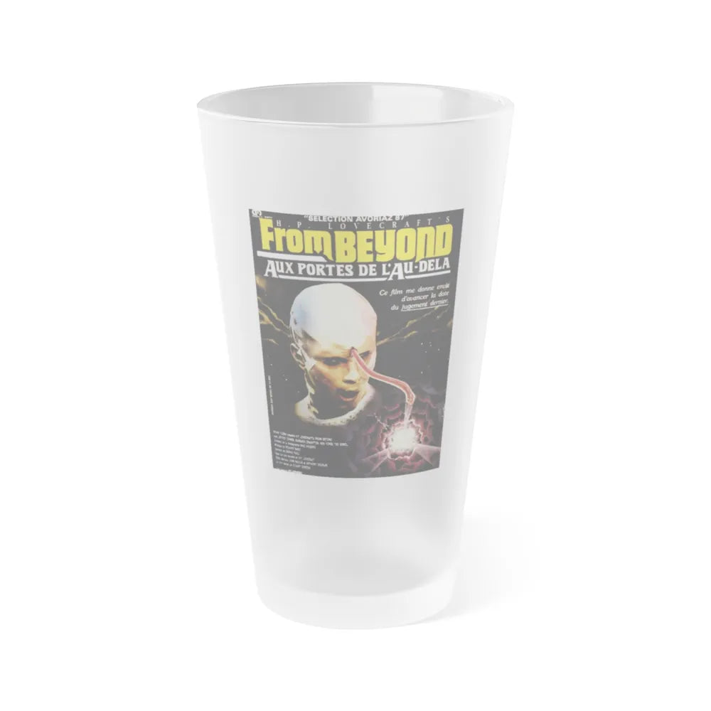 FROM BEYOND (FRENCH) 1986 Movie Poster - Frosted Pint Glass 16oz-16oz-Frosted-Go Mug Yourself