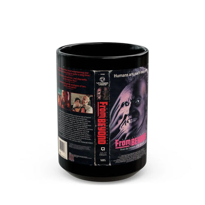 FROM BEYOND HP LOVECRAFT VESTRON (VHS COVER) - Black Coffee Mug-15oz-Go Mug Yourself