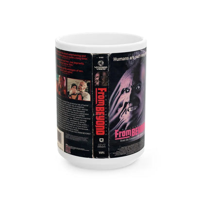 FROM BEYOND HP LOVECRAFT VESTRON (VHS COVER) - White Coffee Mug-15oz-Go Mug Yourself