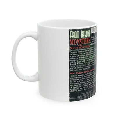 FROM BEYOND MONSTERS AND SCI FI MONSTERS (VHS COVER) - White Coffee Mug - Go Mug Yourself