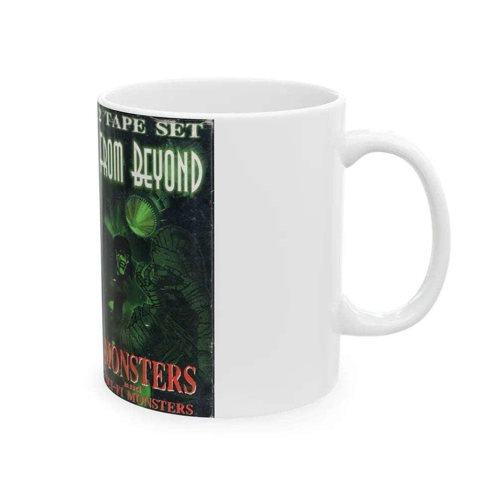 FROM BEYOND MONSTERS AND SCI FI MONSTERS (VHS COVER) - White Coffee Mug-Go Mug Yourself