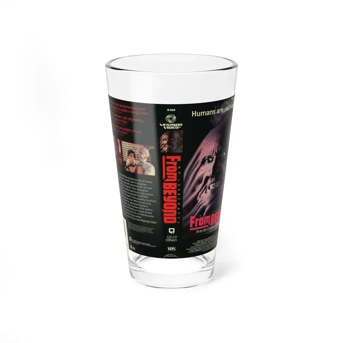 FROM BEYOND (VHS COVER) Pint Glass 16oz 16oz - Go Mug Yourself