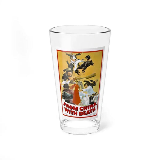 FROM CHINA WITH DEATH 1974 Movie Poster - Pint Glass 16oz 16oz - Go Mug Yourself