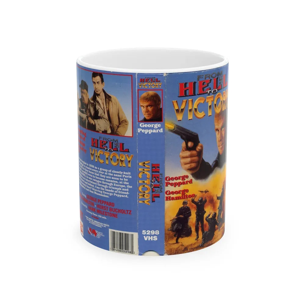 FROM HELL TO VICTORY (VHS COVER) - White Coffee Mug-11oz-Go Mug Yourself