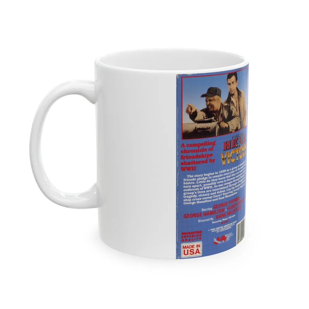 FROM HELL TO VICTORY (VHS COVER) - White Coffee Mug-Go Mug Yourself