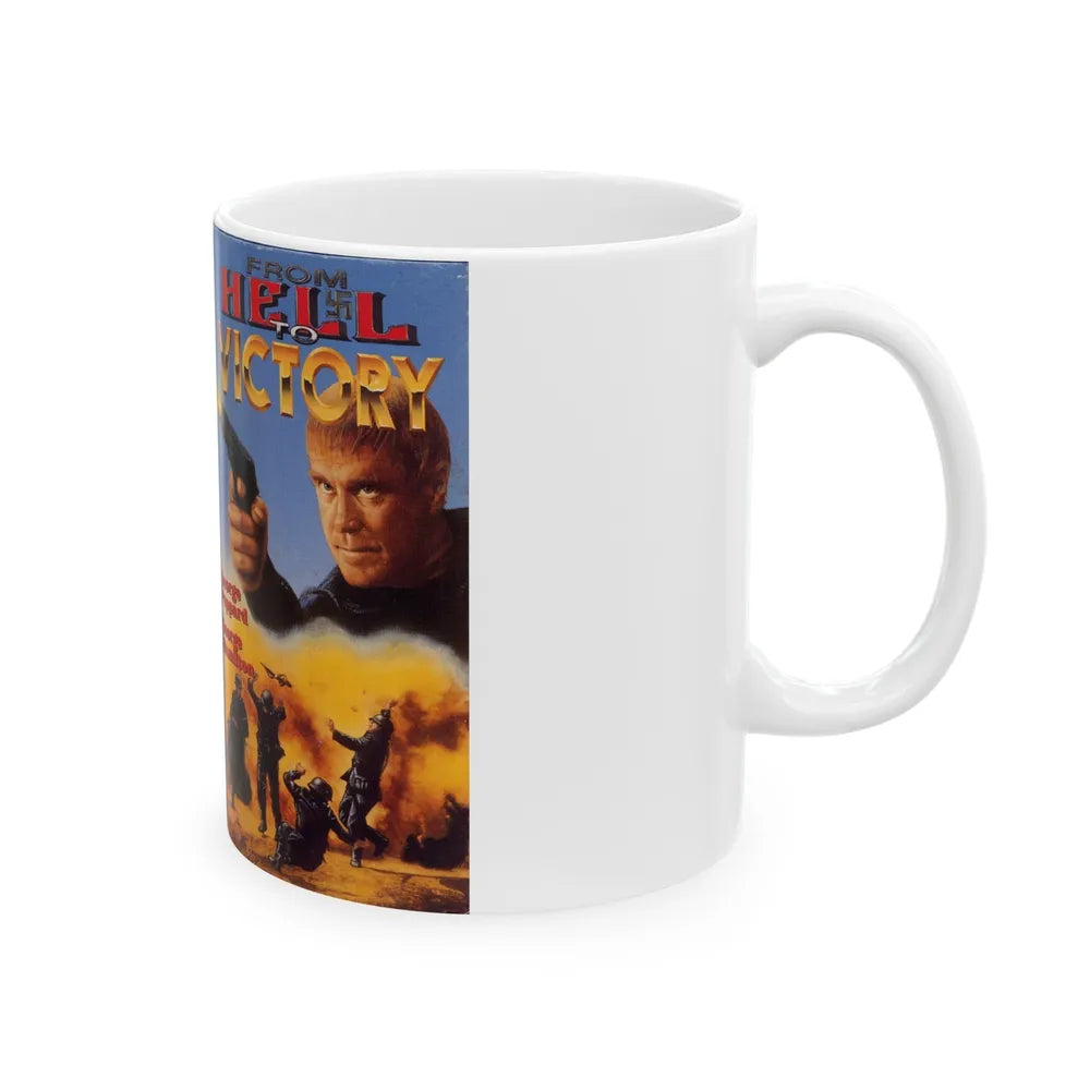 FROM HELL TO VICTORY (VHS COVER) - White Coffee Mug-Go Mug Yourself