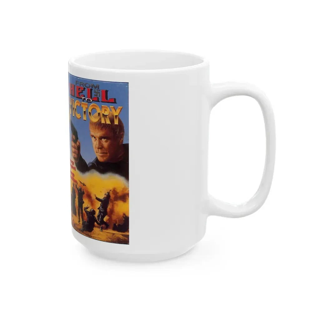 FROM HELL TO VICTORY (VHS COVER) - White Coffee Mug - Go Mug Yourself