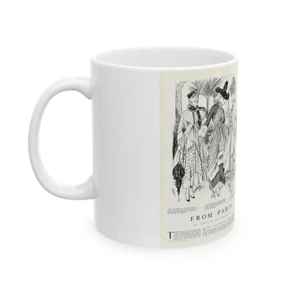 From Paris, Harper's Bazaar, May 1916 - White Coffee Mug - Go Mug Yourself