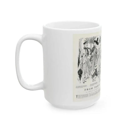 From Paris, Harper's Bazaar, May 1916 - White Coffee Mug - Go Mug Yourself