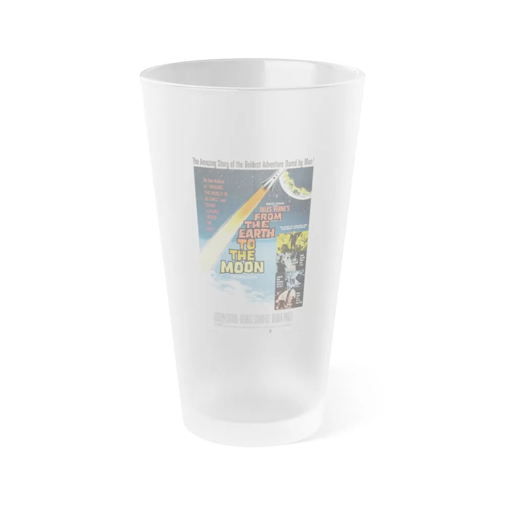 FROM THE EARTH TO THE MOON 1958 Movie Poster - Frosted Pint Glass 16oz-16oz-Frosted-Go Mug Yourself