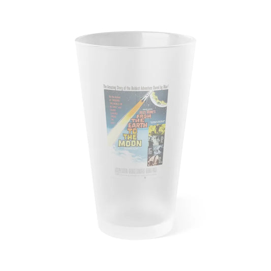 FROM THE EARTH TO THE MOON 1958 Movie Poster - Frosted Pint Glass 16oz-16oz-Frosted-Go Mug Yourself