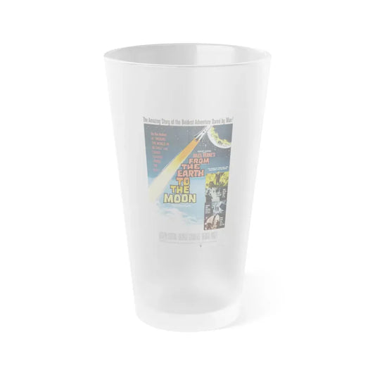 FROM THE EARTH TO THE MOON 1958 Movie Poster - Frosted Pint Glass 16oz 16oz Frosted - Go Mug Yourself