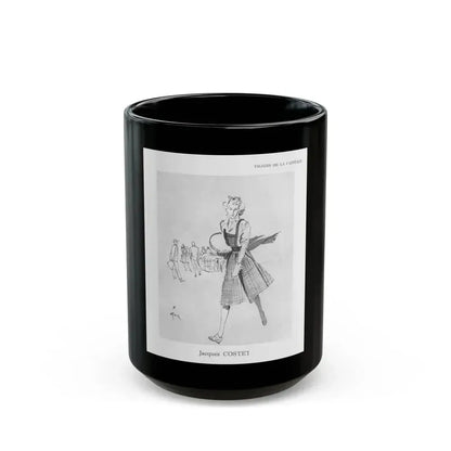 From the Jaye Oliver Archives, Jacques Costet, 1945 - Black Coffee Mug 15oz - Go Mug Yourself