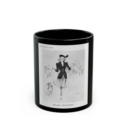 From the Jaye Oliver Archives, Marcelle Chaumont, 1945 - Black Coffee Mug 11oz - Go Mug Yourself
