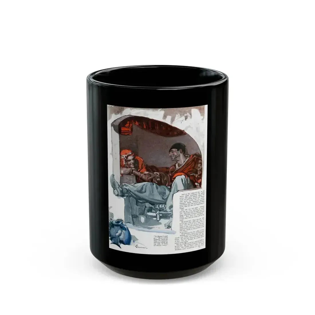 From Whence Cometh My Help (2), Good Housekeeping, December 1931 - Black Coffee Mug 15oz - Go Mug Yourself