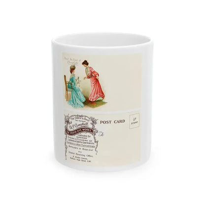 Front and back of advertising postcard for Campbell's Dye Works - White Coffee Mug 11oz - Go Mug Yourself