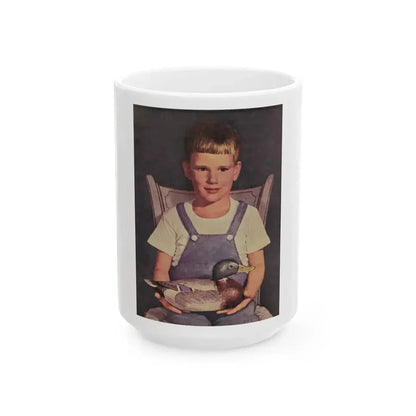 Front Cover, Woman's Day, February 1949 - White Coffee Mug 15oz - Go Mug Yourself