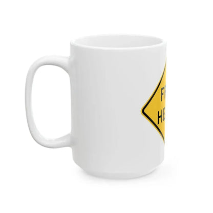 FROST HEAVES MUTCD-ID W8-801 (Idaho) (Road Sign) White Coffee Mug - Go Mug Yourself