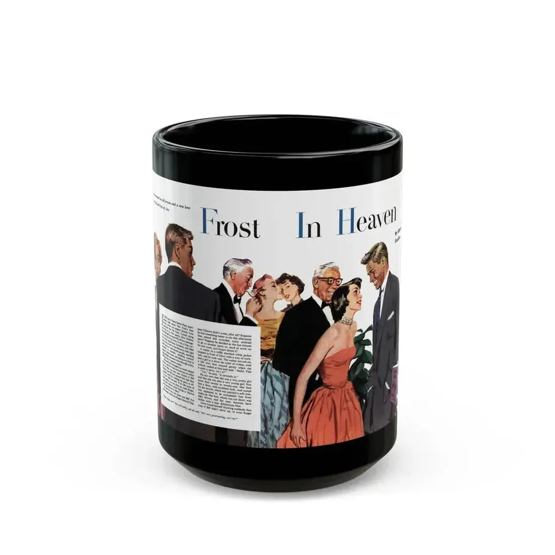Frost in Heaven (1), The American Magazine, January 1953 - Black Coffee Mug 15oz - Go Mug Yourself