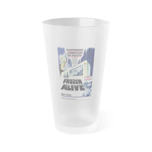 FROZEN ALIVE 1964 Movie Poster - Frosted Pint Glass 16oz 16oz Frosted - Go Mug Yourself