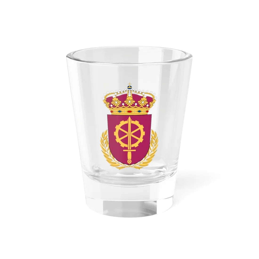Försvarsmaktens tekniska skola vapen (Sweden) (Coat of Arms) Shot Glass 1.5oz 1.5oz - Go Mug Yourself
