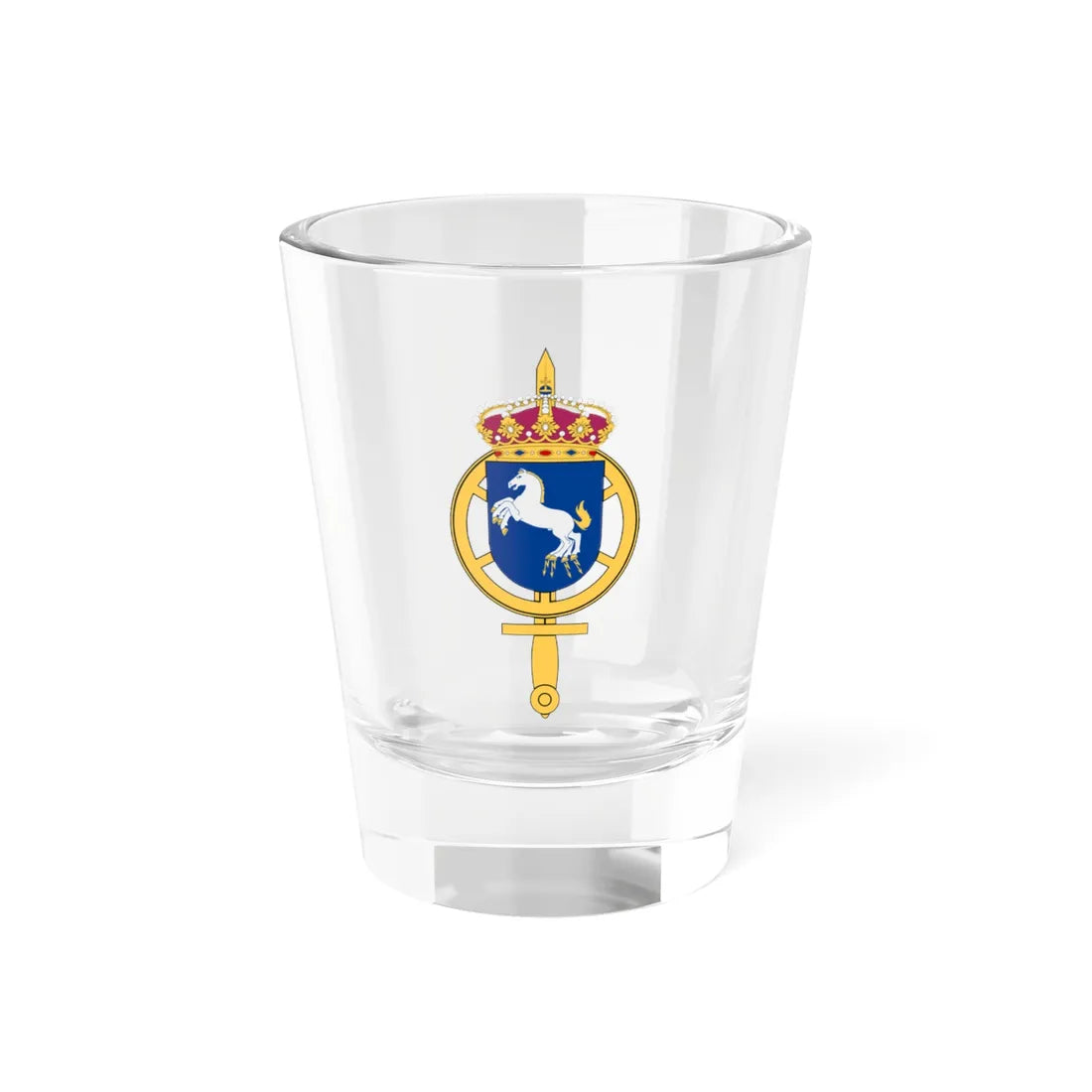 Försvarsmaktens underhållscentrum (Sweden) (Coat of Arms) Shot Glass 1.5oz 1.5oz - Go Mug Yourself