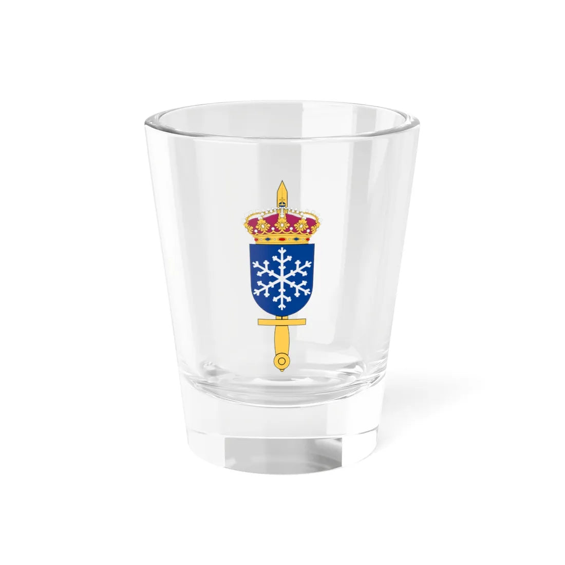 Försvarsmaktens Vinterenhet vapen (Sweden) (Coat of Arms) Shot Glass 1.5oz 1.5oz - Go Mug Yourself