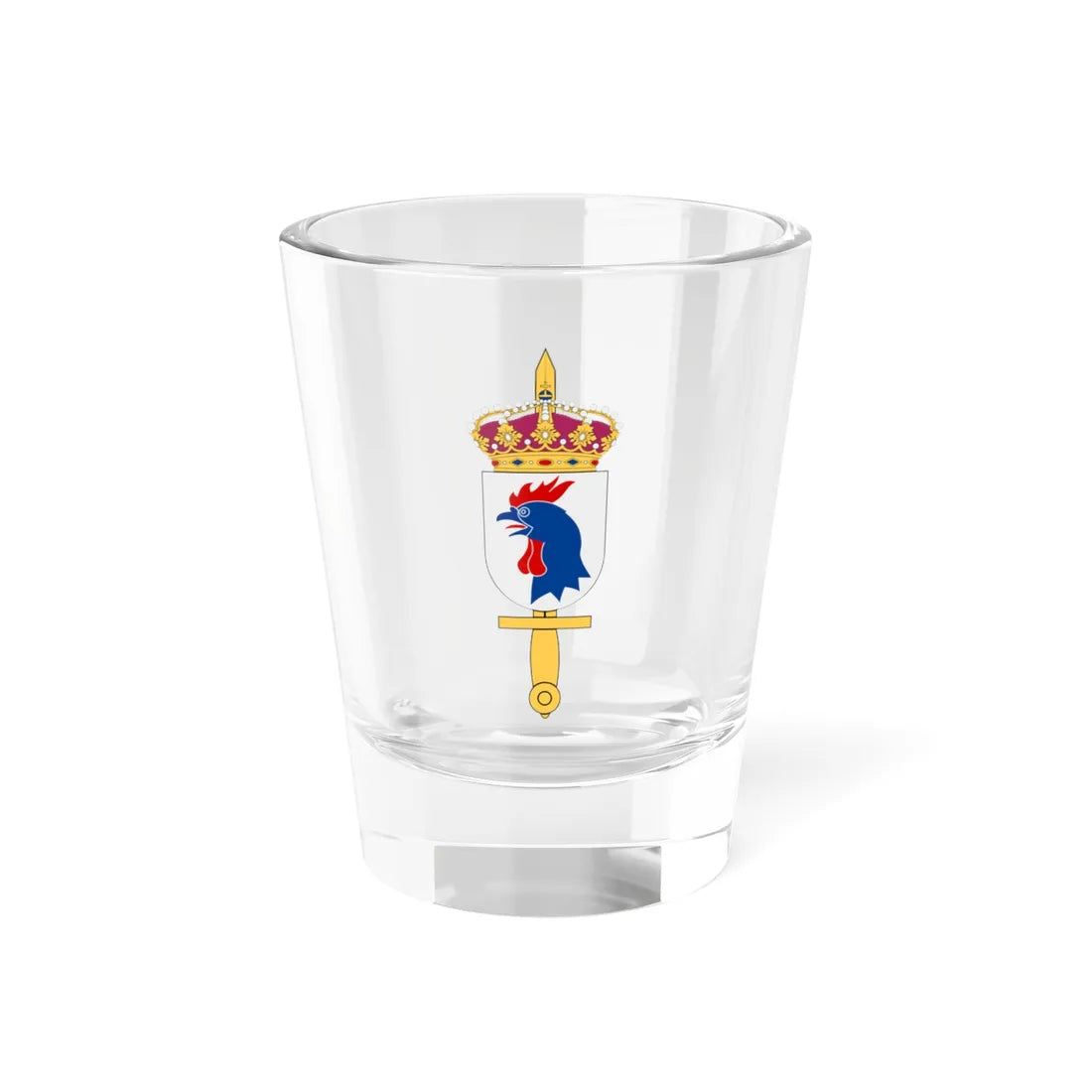 Försvarsmedia vapen (Sweden) (Coat of Arms) Shot Glass 1.5oz 1.5oz - Go Mug Yourself