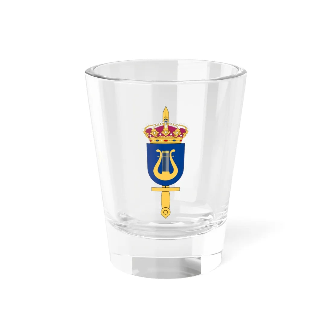 Försvarsmusikcentrum vapen (Sweden) (Coat of Arms) Shot Glass 1.5oz 1.5oz - Go Mug Yourself