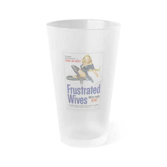 FRUSTRATED WIVES 1974 Movie Poster - Frosted Pint Glass 16oz-16oz-Frosted-Go Mug Yourself