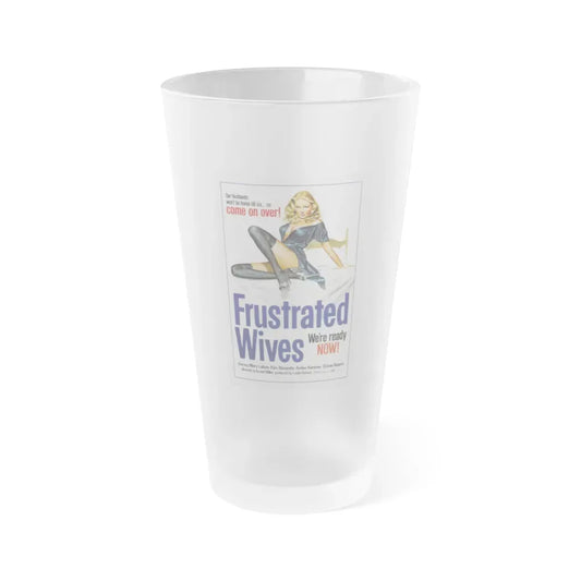 FRUSTRATED WIVES 1974 Movie Poster - Frosted Pint Glass 16oz 16oz Frosted - Go Mug Yourself