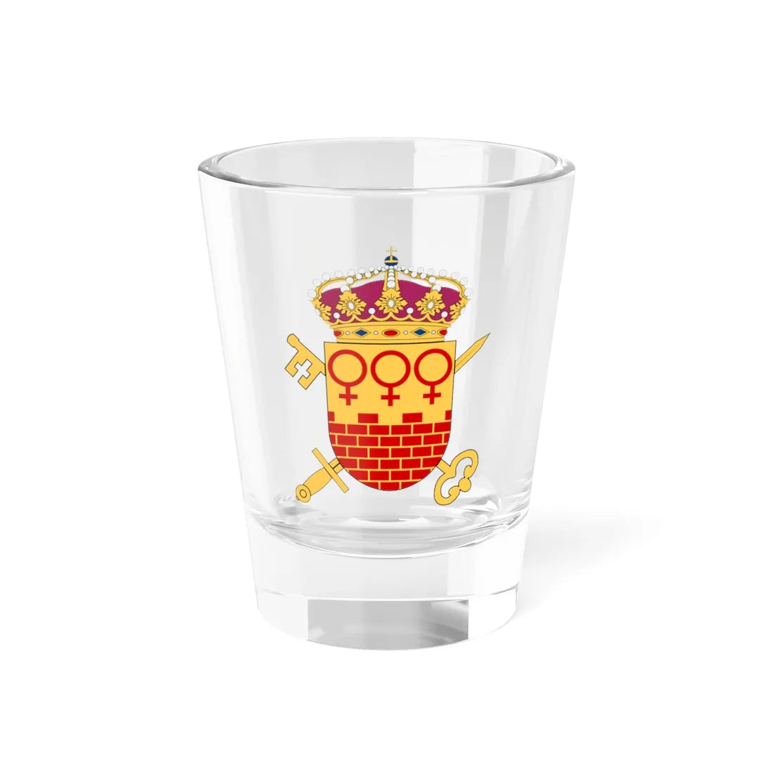 Förvaltningsrätten i Falun vapen (Sweden) (Coat of Arms) Shot Glass 1.5oz 1.5oz - Go Mug Yourself