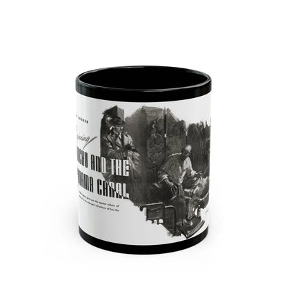 Fu Manchu and the Panama Canal (1), Liberty magazine, November 16, 1940 - Black Coffee Mug 11oz - Go Mug Yourself