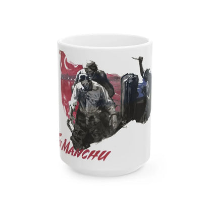 Fu Manchu and the Panama Canal, Liberty magazine, November 30, 1940 - White Coffee Mug 15oz - Go Mug Yourself