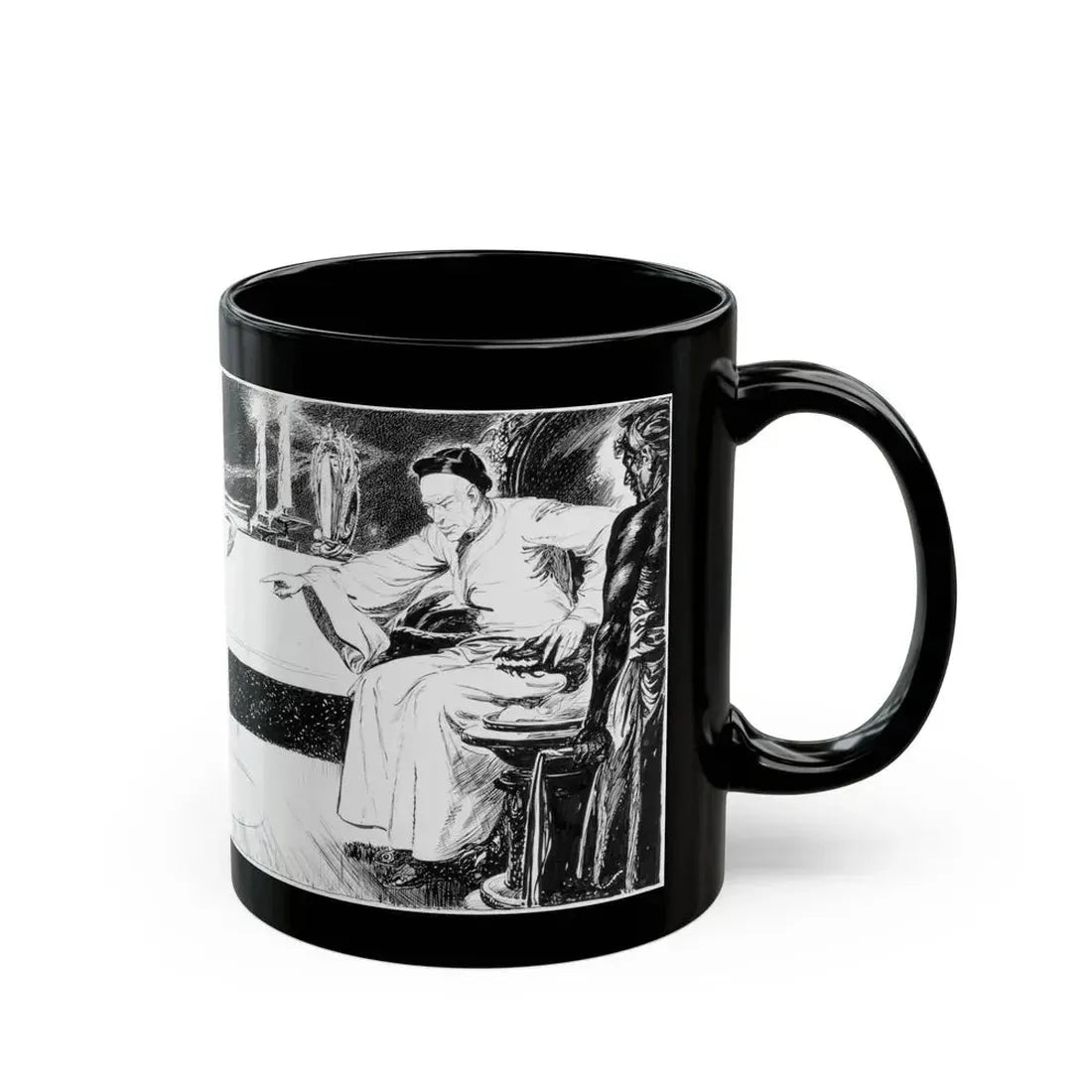Fu Manchu's Bride, Part 8 Illustration, Collier's, June 24, 1933 - Black Coffee Mug - Go Mug Yourself