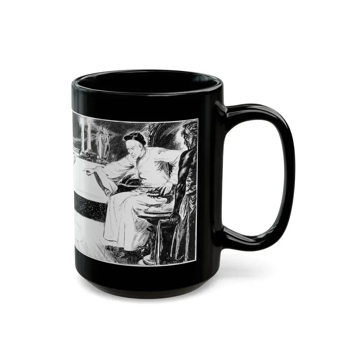 Fu Manchu's Bride, Part 8 Illustration, Collier's, June 24, 1933 - Black Coffee Mug - Go Mug Yourself