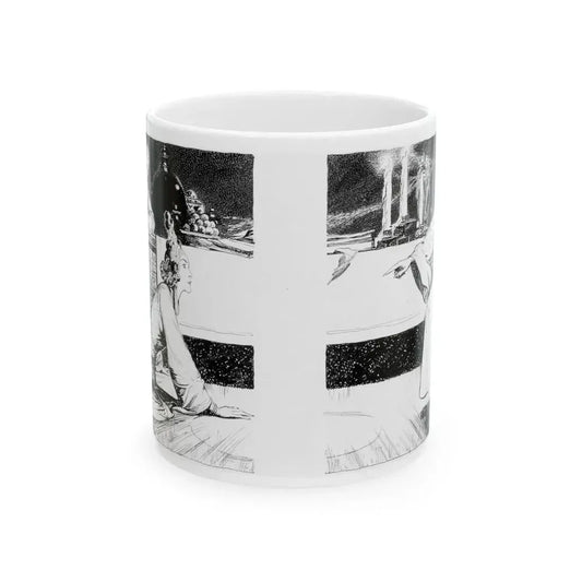 Fu Manchu's Bride, Part 8 Illustration, Collier's, June 24, 1933 - White Coffee Mug 11oz - Go Mug Yourself