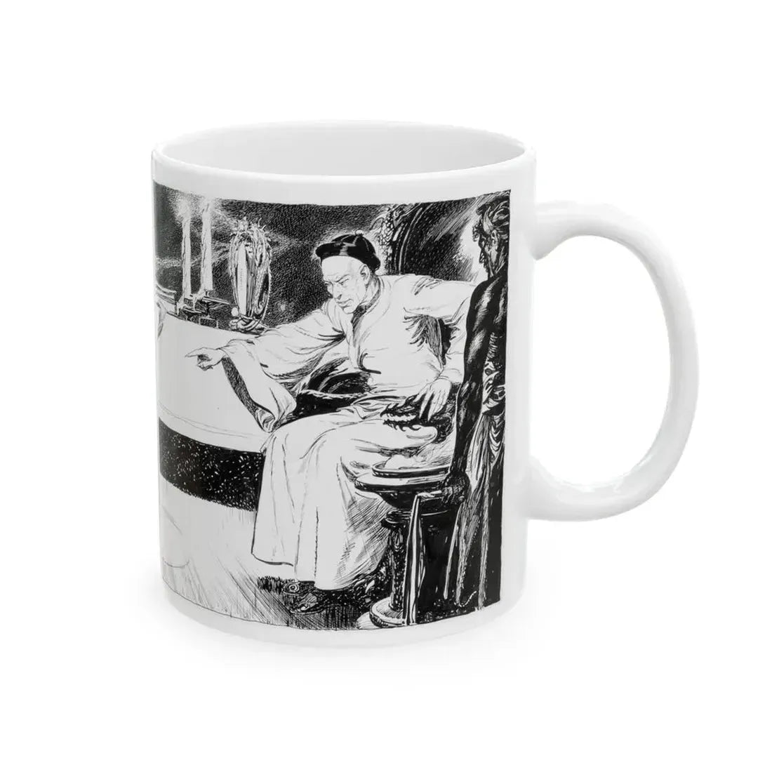 Fu Manchu's Bride, Part 8 Illustration, Collier's, June 24, 1933 - White Coffee Mug - Go Mug Yourself