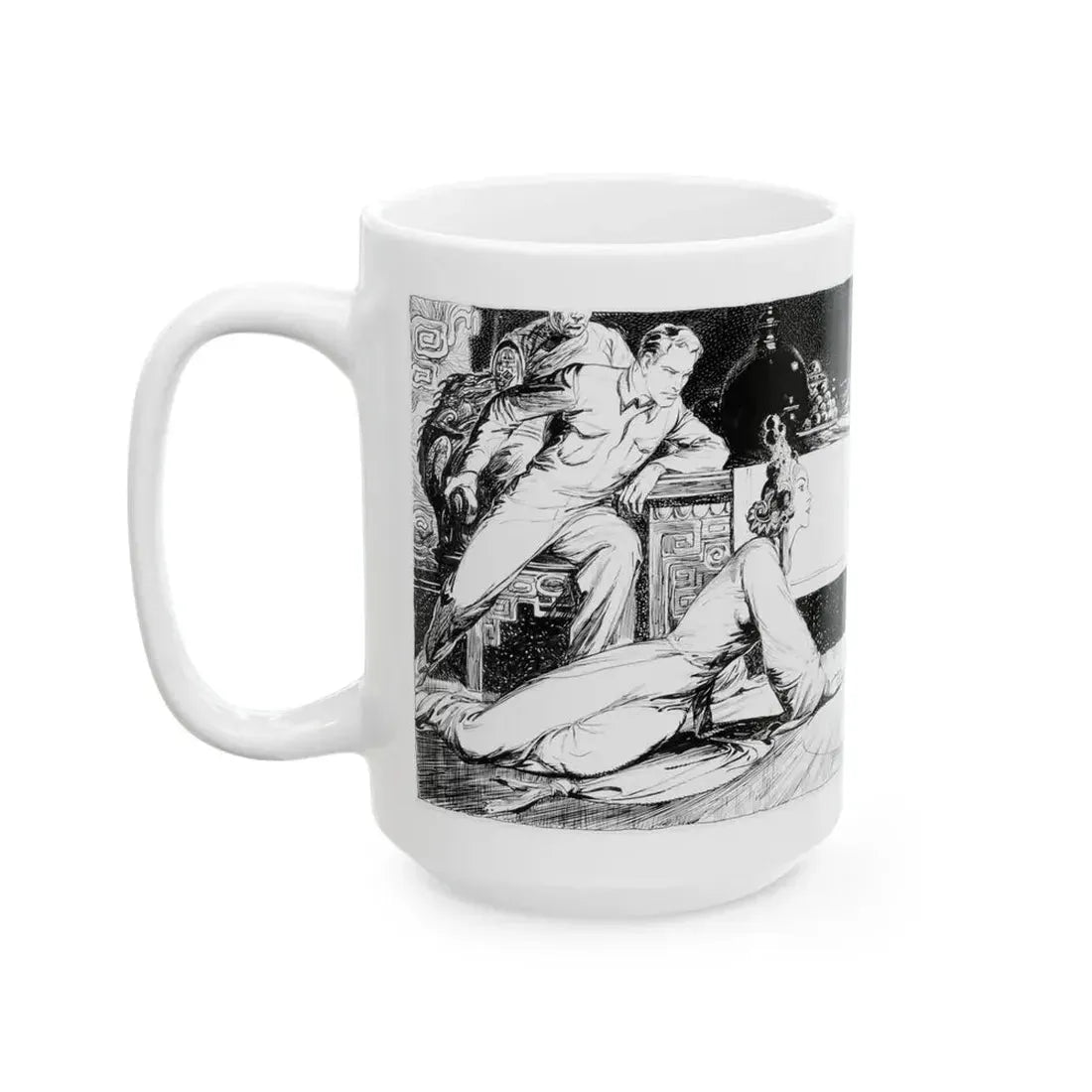 Fu Manchu's Bride, Part 8 Illustration, Collier's, June 24, 1933 - White Coffee Mug - Go Mug Yourself