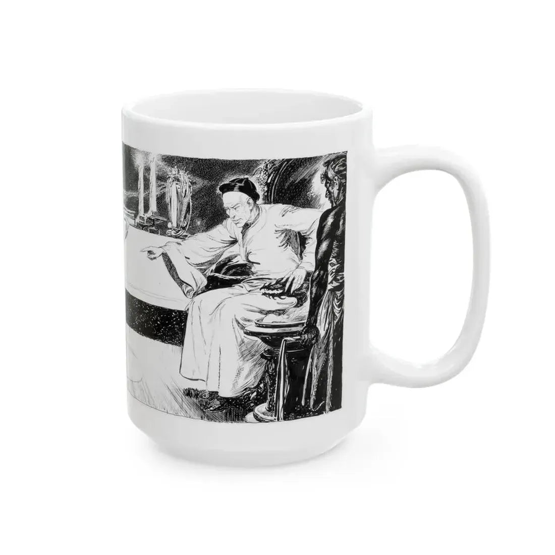 Fu Manchu's Bride, Part 8 Illustration, Collier's, June 24, 1933 - White Coffee Mug - Go Mug Yourself