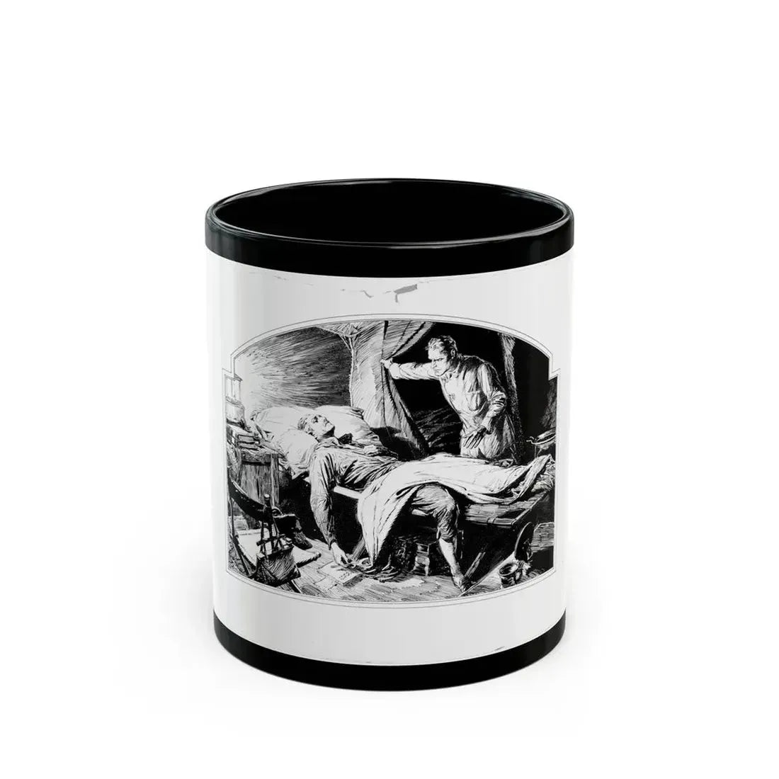 Fu Manchu's Daughter, Part 1 Illustration, Collier's, March 8, 1932 - Black Coffee Mug 11oz - Go Mug Yourself