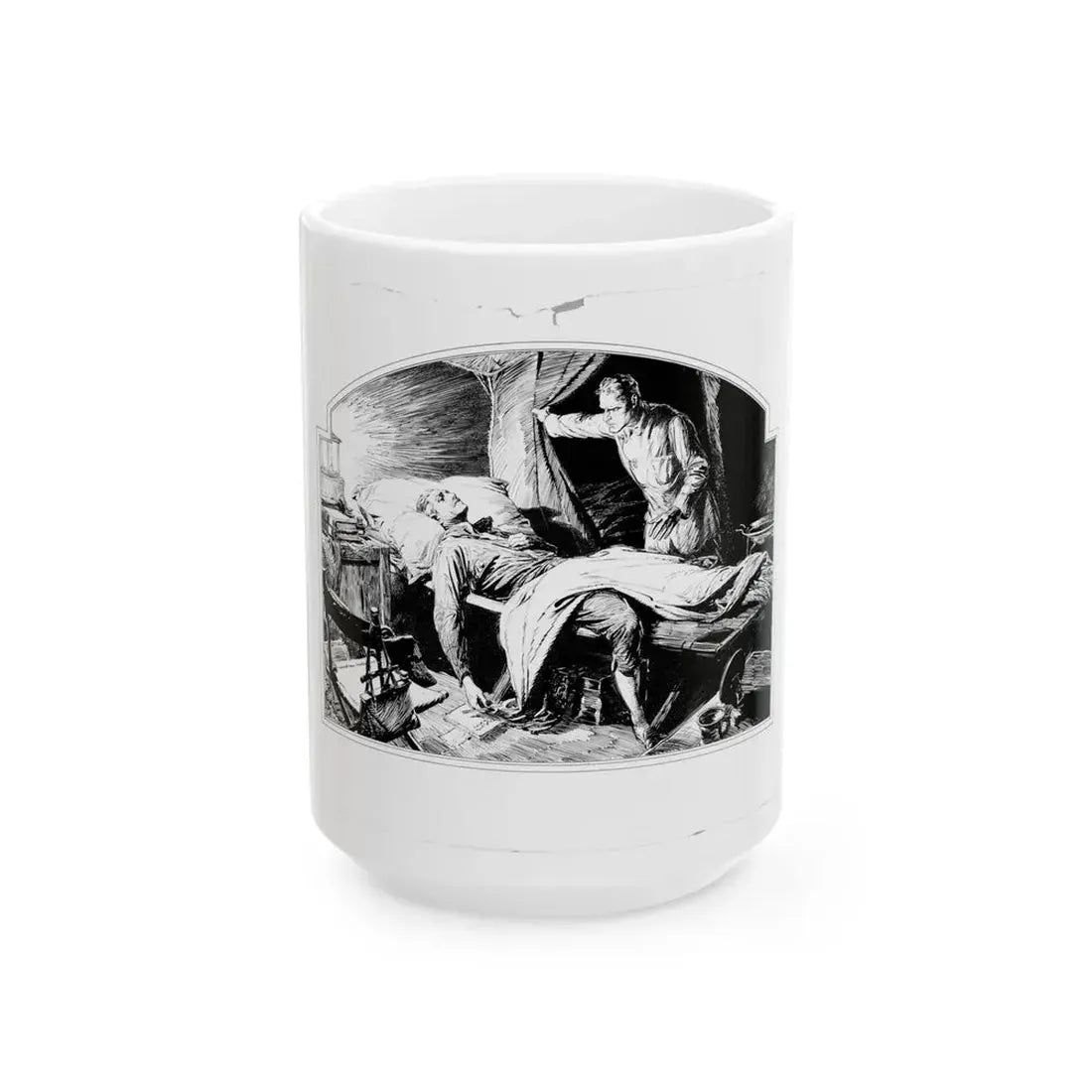 Fu Manchu's Daughter, Part 1 Illustration, Collier's, March 8, 1932 - White Coffee Mug 15oz - Go Mug Yourself