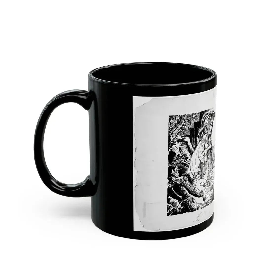 Fu Manchu stories by Sax Rohmer Illustration - Black Coffee Mug - Go Mug Yourself