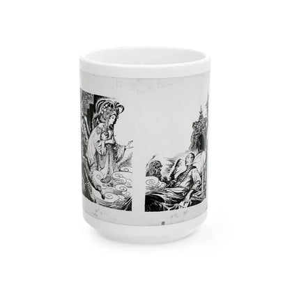 Fu Manchu stories by Sax Rohmer Illustration - White Coffee Mug 15oz - Go Mug Yourself