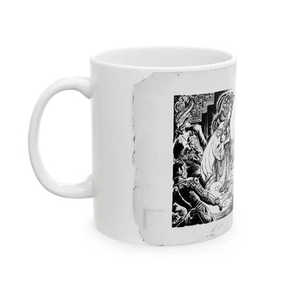 Fu Manchu stories by Sax Rohmer Illustration - White Coffee Mug - Go Mug Yourself