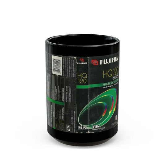 FUGIFILM HQ120 BLANK VIDEO TAPE (VHS COVER) - Black Coffee Mug-15oz-Go Mug Yourself