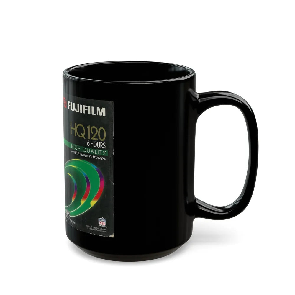 FUGIFILM HQ120 BLANK VIDEO TAPE (VHS COVER) - Black Coffee Mug-Go Mug Yourself