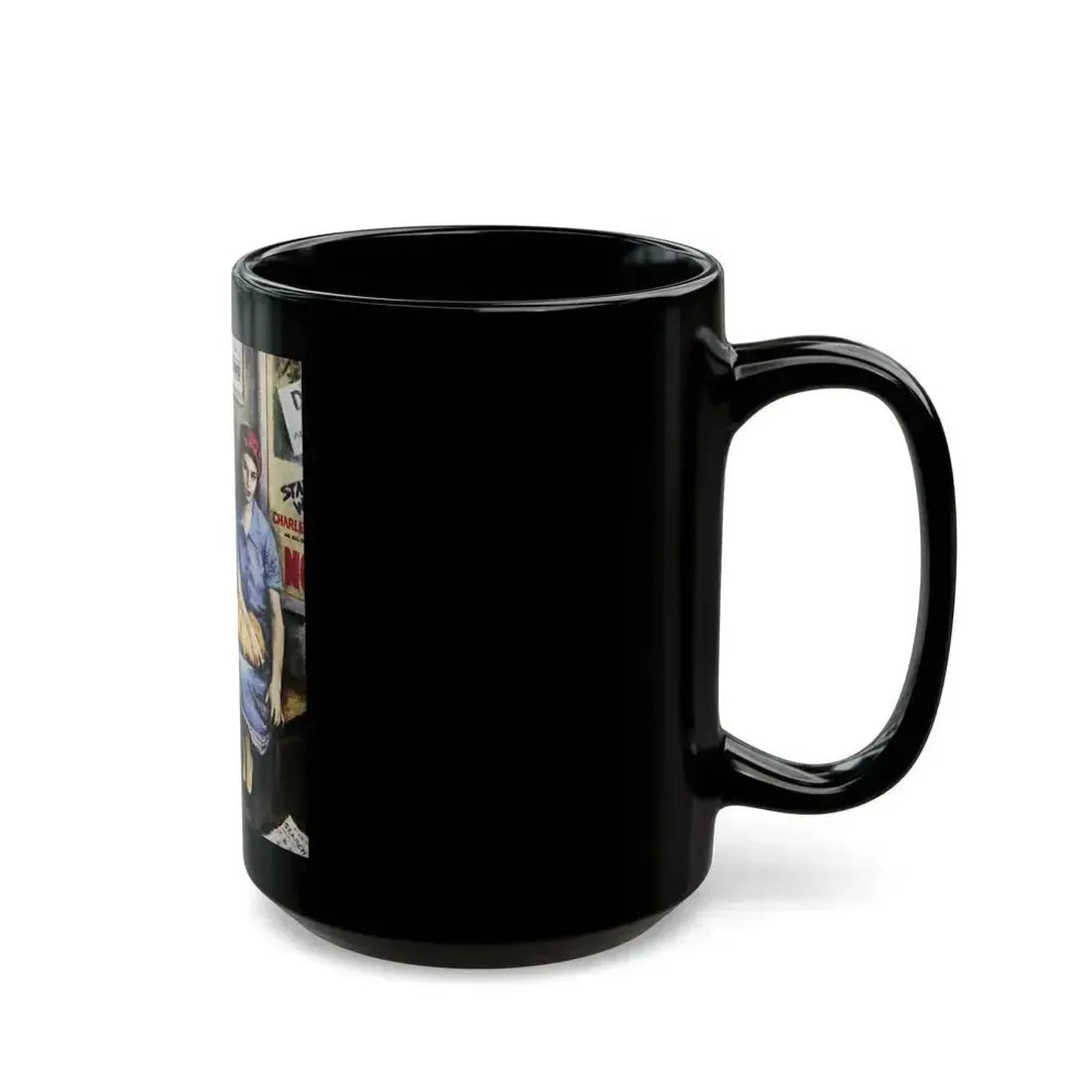 Fugitive From Terror (1), Saturday Evening Post, April 9, 1949 - Black Coffee Mug - Go Mug Yourself