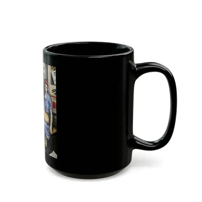 Fugitive From Terror (1), Saturday Evening Post, April 9, 1949 - Black Coffee Mug - Go Mug Yourself